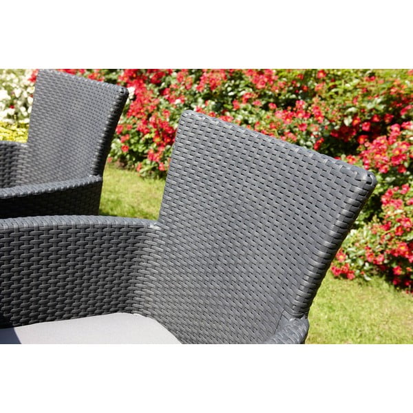 Temno siv plastičen vrtni fotelj Lowa – Keter-image-4