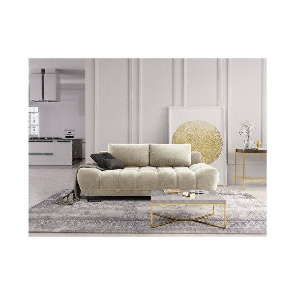 Bež žameten raztegljiv trosed Windsor & Co Sofas Cirrus-image-1