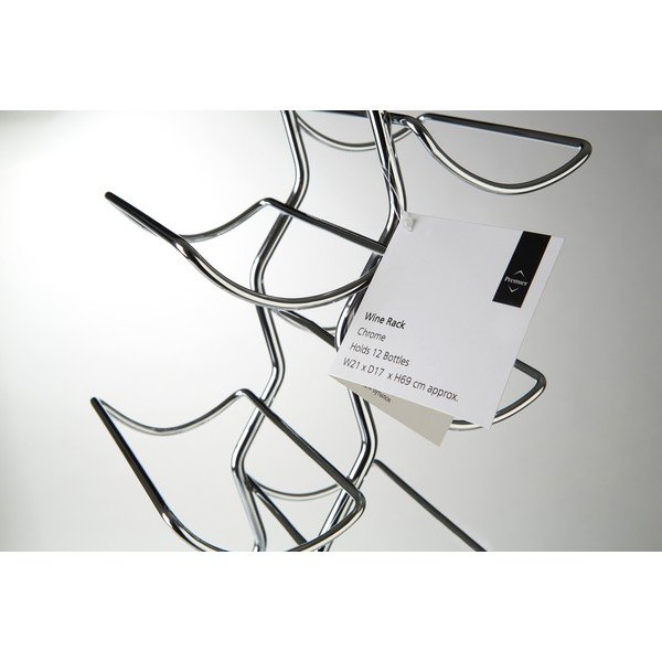 Kovinsko držalo za vino v srebrni barvi za 12 steklenic Jaxen – Premier Housewares-image-4