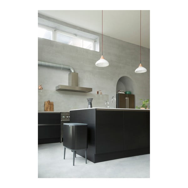 Mat črn jeklen koš za smeti na dotik 36 l Bo Touch Bin – Brabantia-image-1