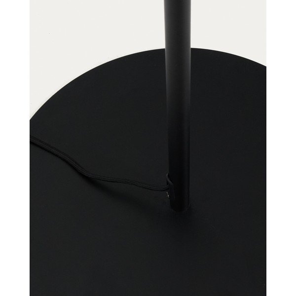 Bela/črna stoječa svetilka s steklenim senčilom (višina 165 cm) Brisia – Kave Home-image-3