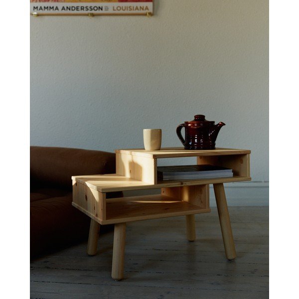 Črna kavna mizica iz borovega lesa Karup Design Hako-image-1