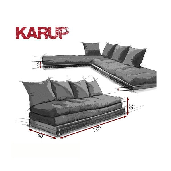 Variabilni kavč Karup Chico Gray/Lime-image-4