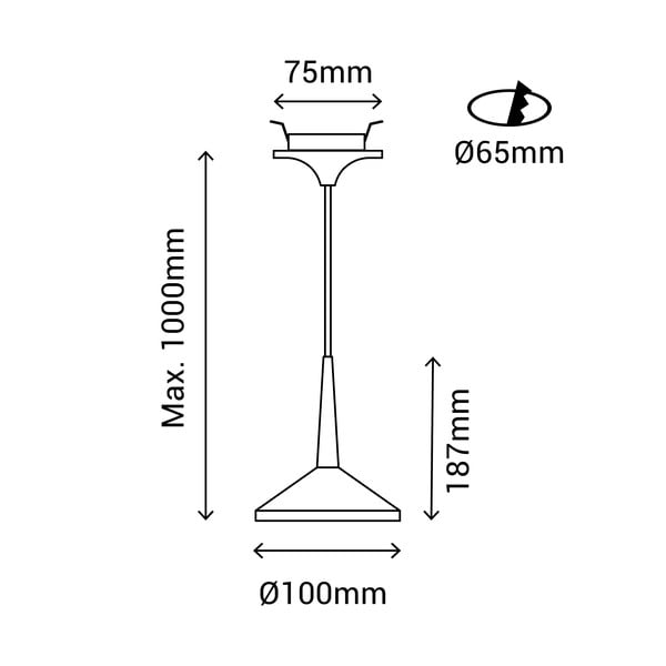Bela viseča svetilka SULION Rita, višina 100 cm-image-3