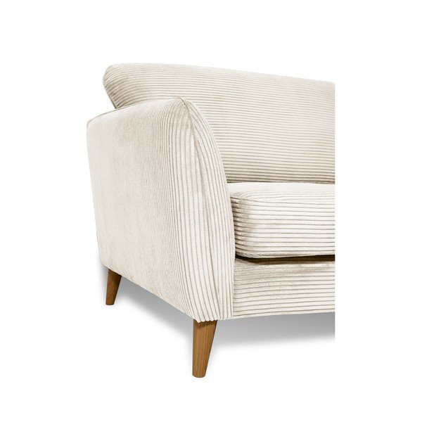 Bela sedežna garnitura iz rebrastega žameta 206 cm Paris – Scandic-image-4