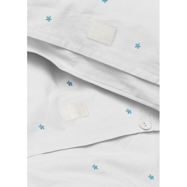 Bela enojna posteljnina iz bombažnega perkala 140x200 cm Daisy – JUNA-image-3
