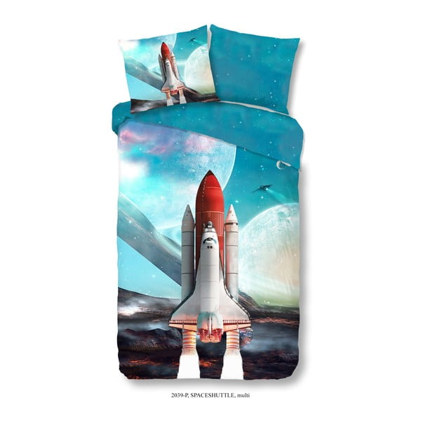 Otroška bombažna posteljnina Good Morning Space Shuttle, 140 x 200 cm