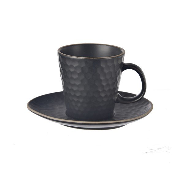 Črna keramična skodelica za kapučino 250 ml Tea Time – Orion