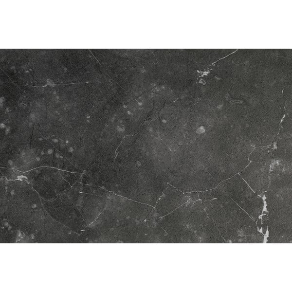 Črna okrogla mizica z mizno ploščo v marmornem dekorju ø 65 cm Strington – Actona-image-4