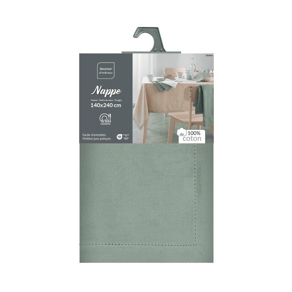 Bombažen pralen namizni prt 140x240 cm Charline – douceur d'intérieur