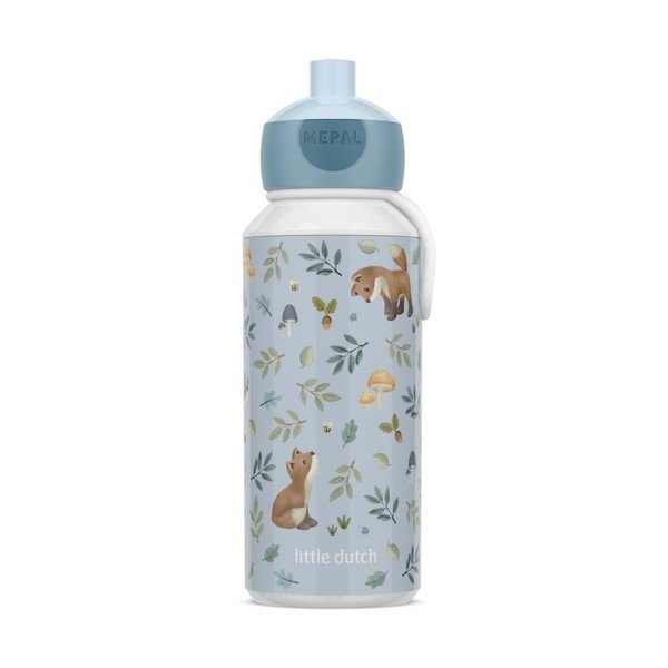 Svetlo modra plastična otroška steklenička za vodo 400 ml Forest Friends by Little Dutch – Mepal