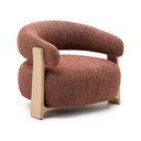 Fotelj iz šenilje v barvi terakote Granite – Kave Home