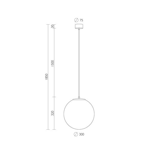 Bela viseča svetilka z bakreno obrobo Sotto Luce TSUKI L, ⌀ 30 cm-image-1