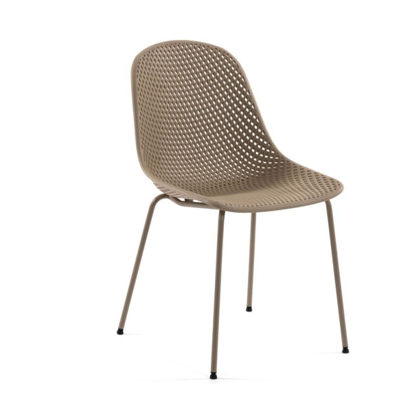 Svetlo rjav kovinski vrtni stol Quinby – Kave Home