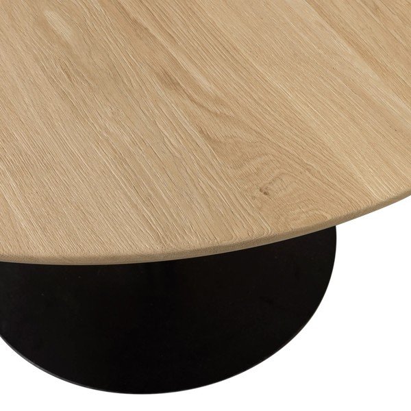 Okrogla jedilna miza s hrastovo mizno ploščo ø 120 cm Tablo – WOOOD-image-3