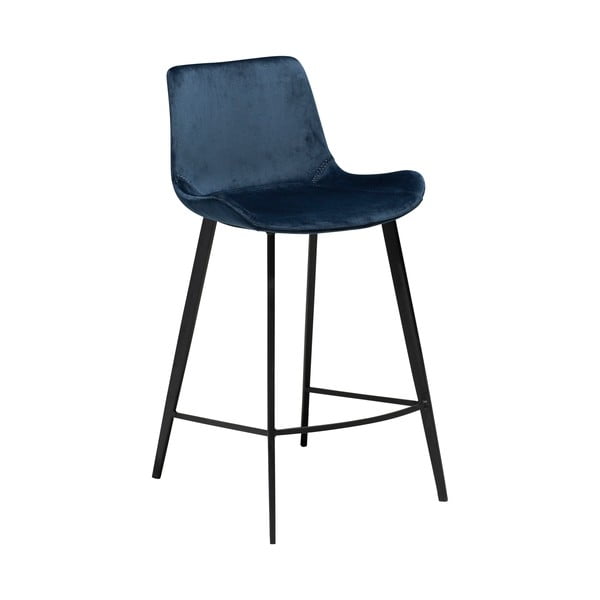 Temno moder barski stol DAN-FORM Danska Hype Velvet, višina 91 cm