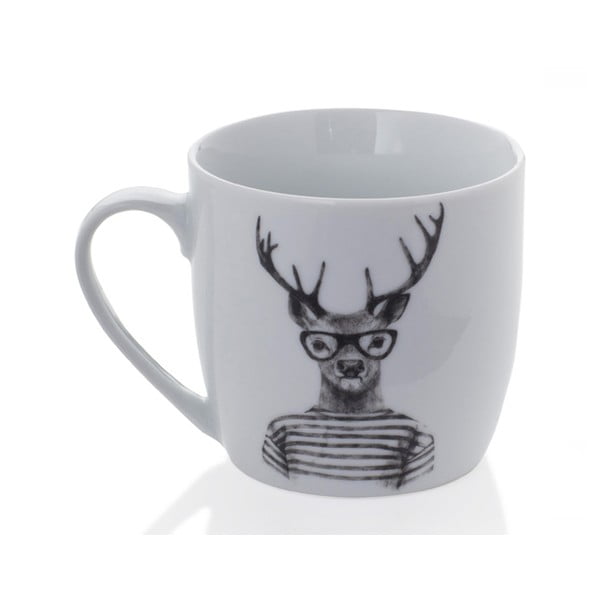 Porcelanski vrč Sabichi Hipster Stag, 350ml