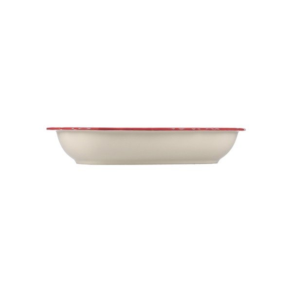 Bordo rdeč/slonokoščen servirni porcelanast krožnik Cyril – S|P Collection-image-4
