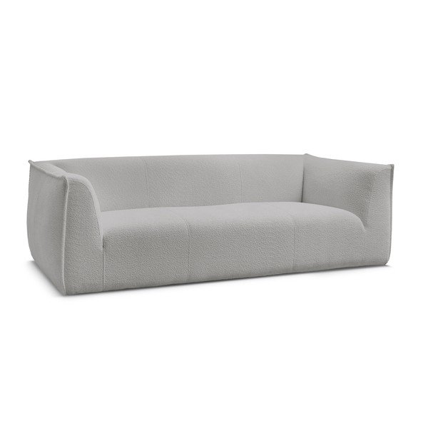 Svetlo siva sedežna garnitura iz tkanine bouclé 242 cm Giorgia – Bobochic Paris-image-3