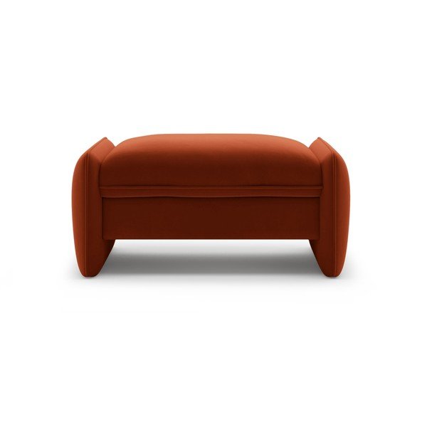 Opečnato oranžen žameten tabure Georgia – Micadoni -image-1