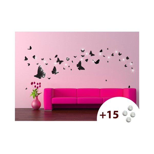 Komplet nalepk in 15 kristalov Swarovski Ambiance Butterflies-image-3