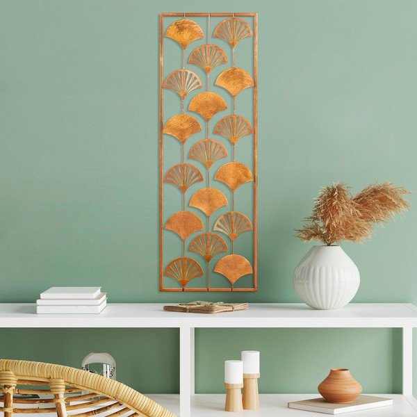Kovinska stenska dekoracija 32x90 cm Gingko – Wallity-image-2