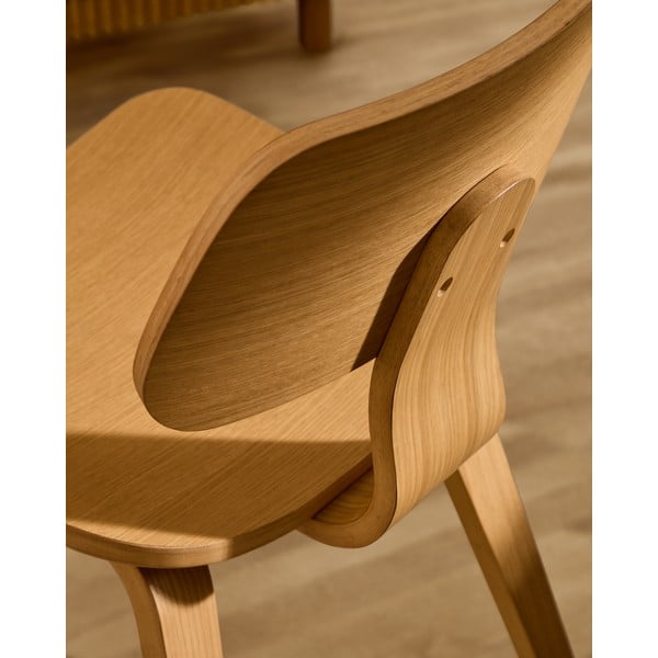 Jedilni stol v hrastovem dekorju Gena – Kave Home-image-2