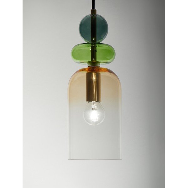 Steklena viseča svetilka v zlati barvi ø 11 cm Murano – Nova Luce-image-2