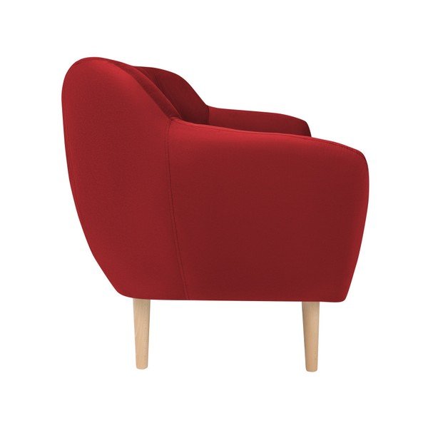 Rdeča žametna zofa Mazzini Sofas Sardaigne, 158 cm-image-3