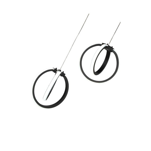 Črna kovinska LED viseča svetilka ø 20 cm Sezen – Squid Lighting-image-3