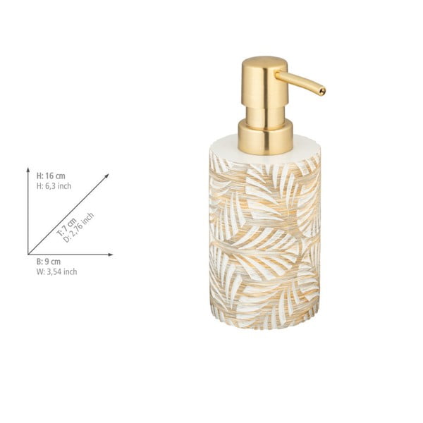 Bež dozirnik za milo iz poliresina 490 ml Terralba – Wenko-image-2