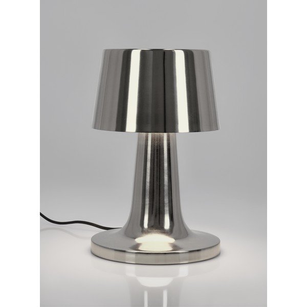 Kovinska LED namizna svetilka v srebrni barvi s kovinskim senčilom (višina 51 cm) Turner – Bizzotto-image-1