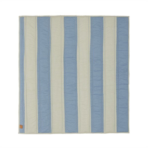 Modra/kremno bela otroška igralna podloga 130x140 cm Striped – OYOY Mini