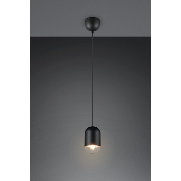 Črna kovinska viseča svetilka ø 11 cm Nara – Reality-image-1