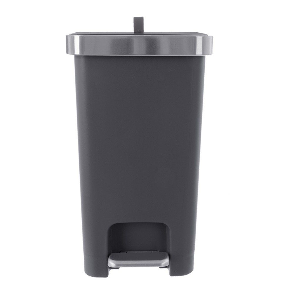 Siv plastičen koš za smeti s pedalom 15 l Premier