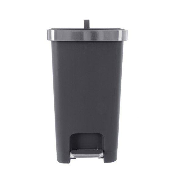 Siv plastičen koš za smeti s pedalom 15 l Premier – Orion