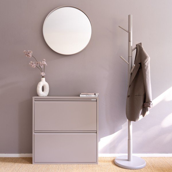 Sivorjava kovinska preklopna omarica za čevlje 75x77,5x22,5 cm Billy – Spinder Design-image-1