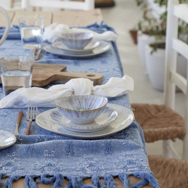 Bela/modra skledica iz kamenine 200 ml Brisa – Costa Nova-image-3