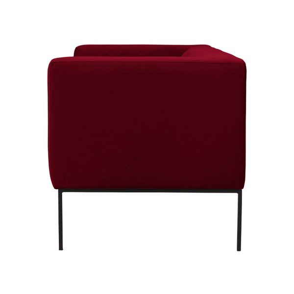 Rdeča žametna zofa Windsor & Co Sofas Neptune, 145 cm-image-3