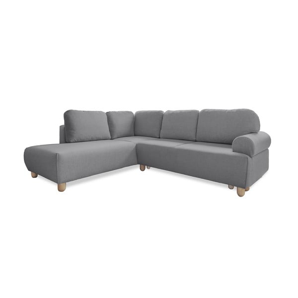 Siv raztegljiv kotni kavč (levi kot) Bouncy Olli - Miuform