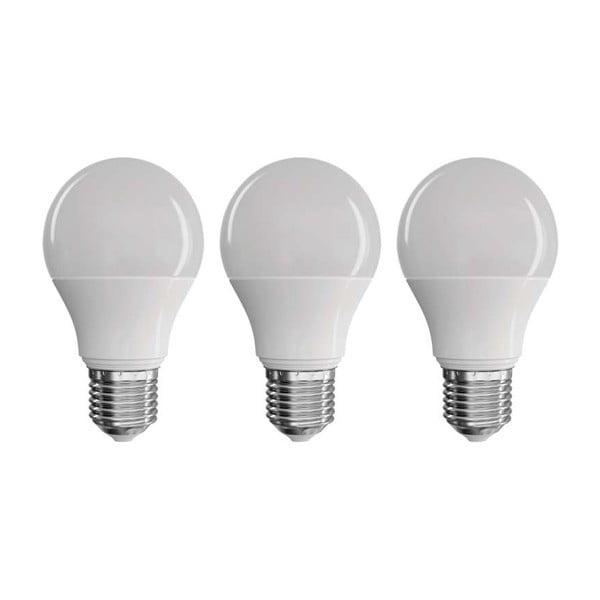 Komplet 3 LED žarnic EMOS Classic A60 Warm White, 8,5W E27