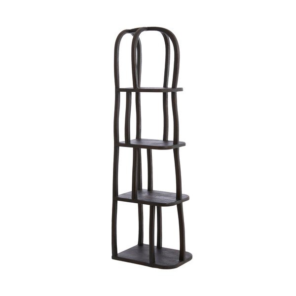 Regal iz masivnega manga v temni naravni barvi 53x175x40 cm Lowe – Light & Living