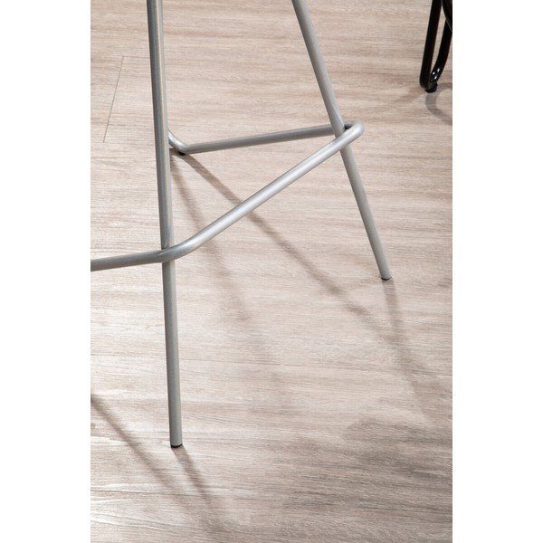 Barsko stol iz masivnega bresta v srebrni barvi/v naravni barvi (višina sedeža 78 cm) District – Premier Housewares-image-4