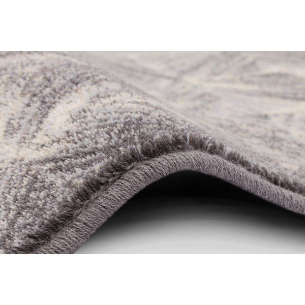 Siva volnena preproga 160x240 cm Moire – Agnella-image-2