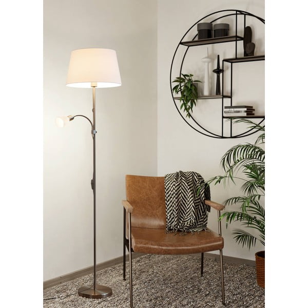 Siva stoječa svetilka s steklenim in tekstilnim senčilom (višina 170 cm) CONESA – EGLO-image-2