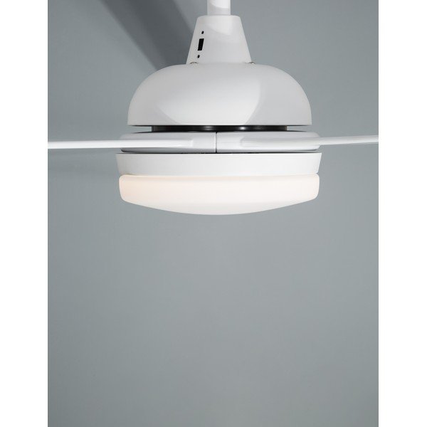 Mat bela kovinska LED stropna svetilka s steklenim senčilom Flow – Nova Luce-image-3