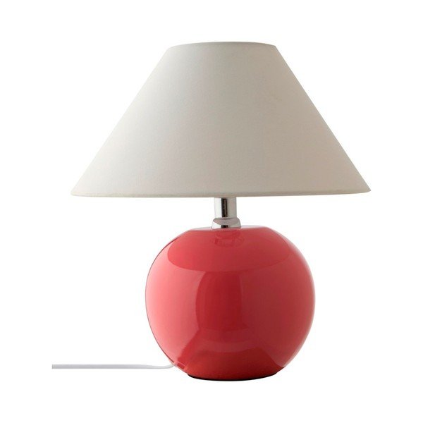 Rožnata/kremno bela keramična namizna svetilka (višina 29 cm) Karamell – Jotex