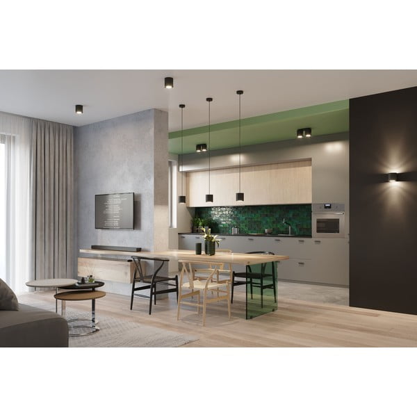 Črna stropna svetilka Sollux Roda-image-3