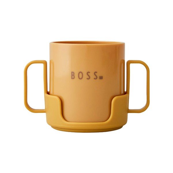 Gorčično rumen lonček Baby Mug Design črke Mini Boss-image-4