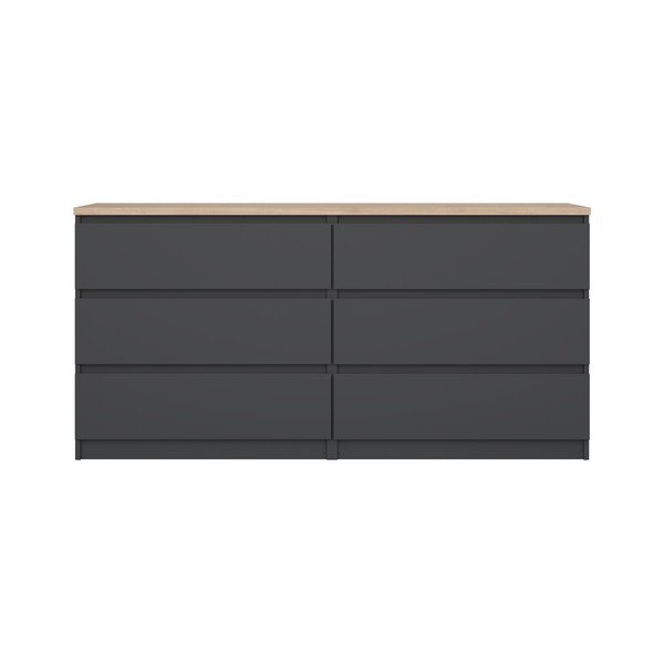 Temno siva komoda 154x76x50 cm Naia – Tvilum-image-2